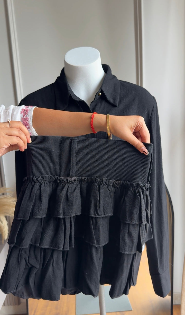 Marigold shirt and frill skirt coords
