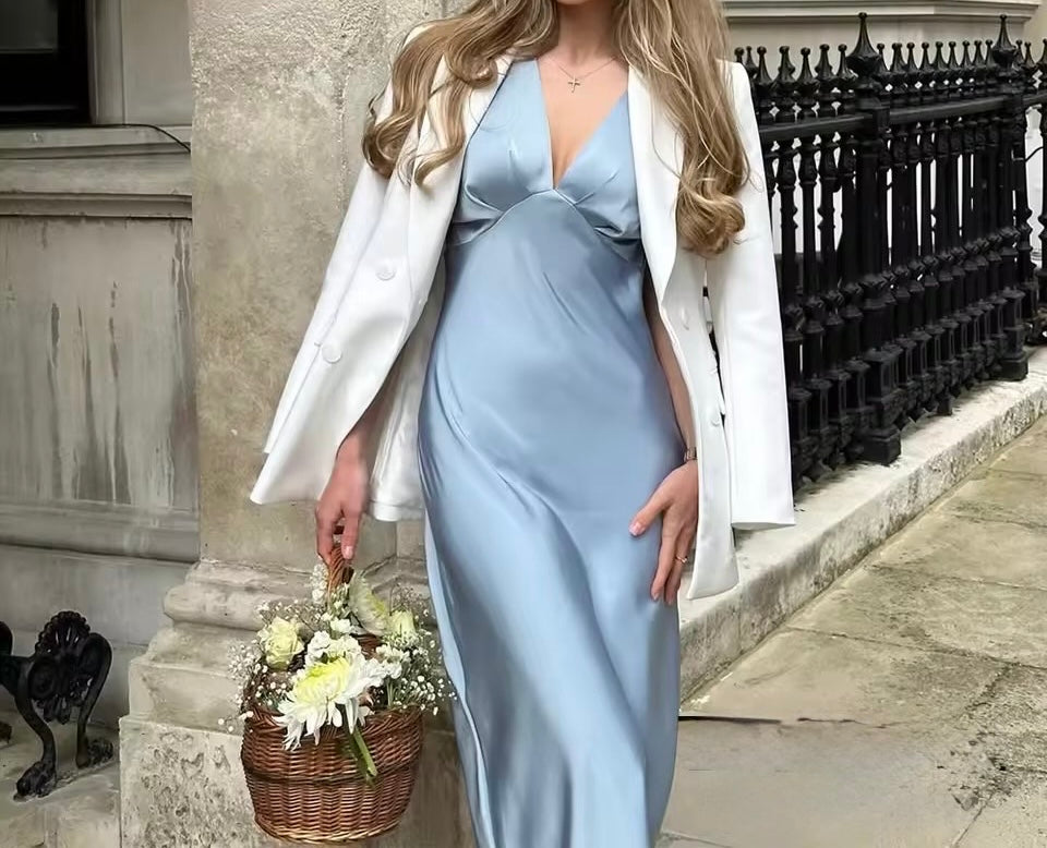 Bridgerton silk satin dress