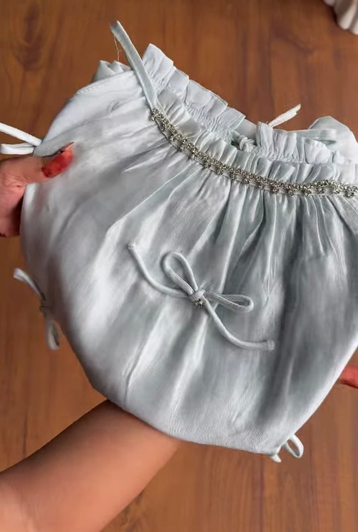 Glaze organza halter neck coord