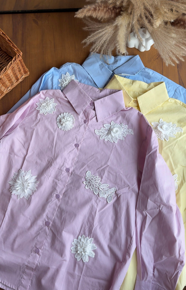 Ian floral patchwork shirt