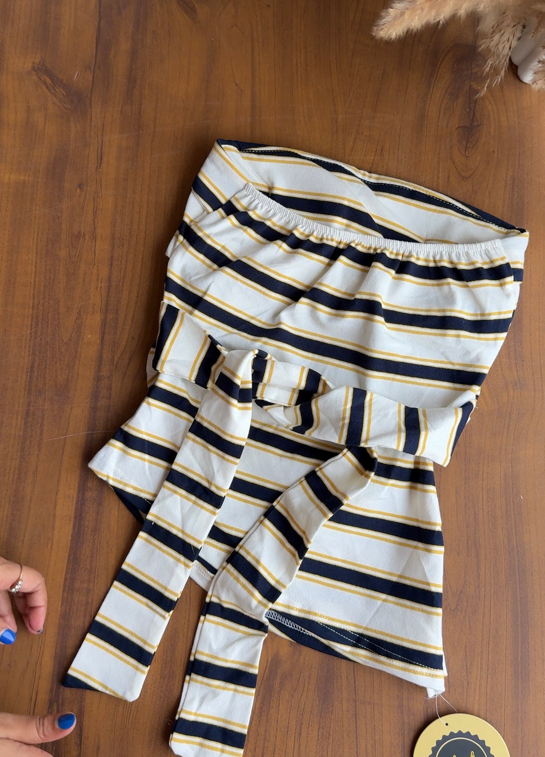 Donna striped padded tube top
