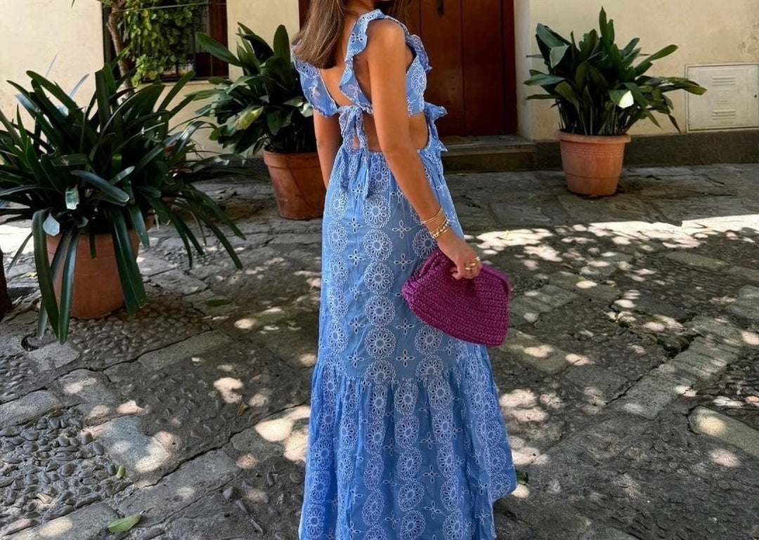 June frill sleeve dress