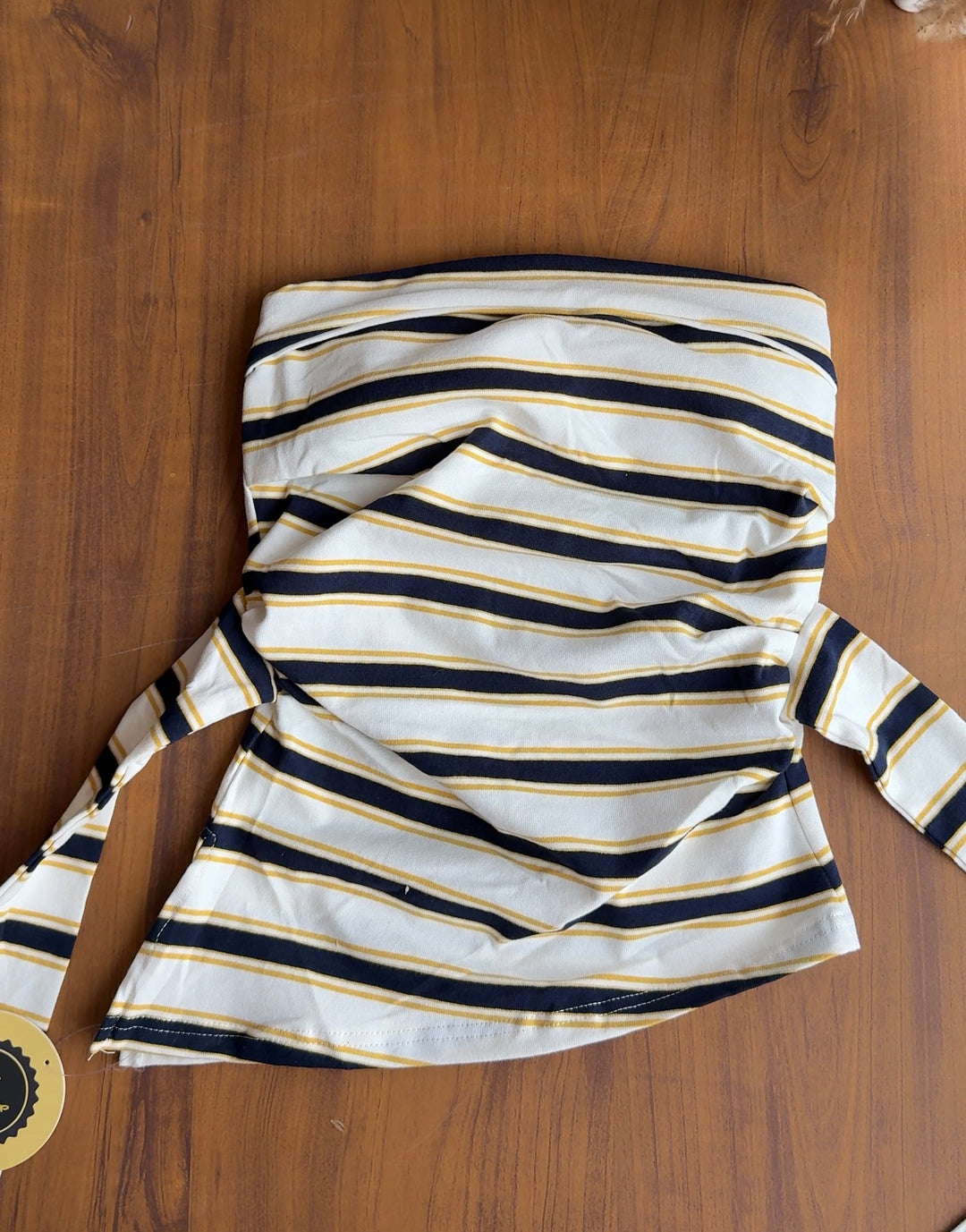 Donna striped padded tube top