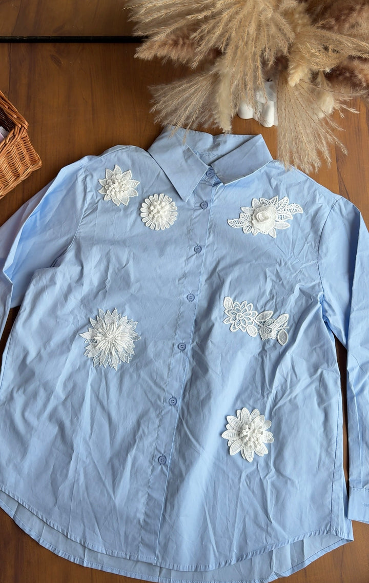 Ian floral patchwork shirt