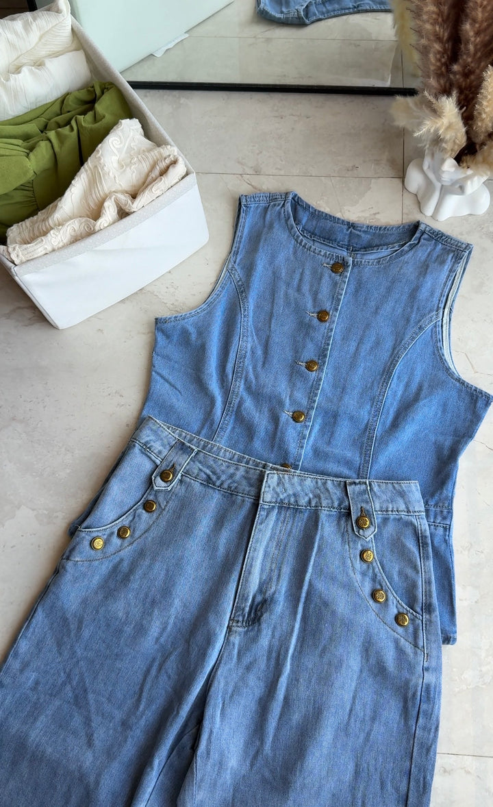 Stack denim Coord set- pre order
