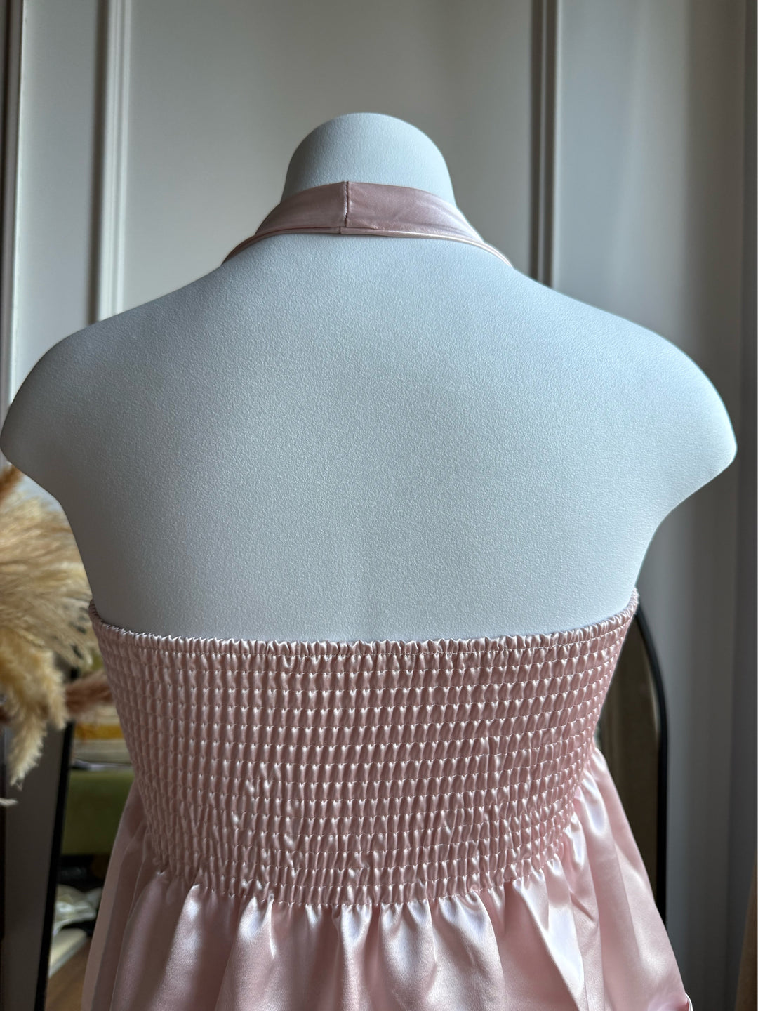 Pamela halter neck satin silk top