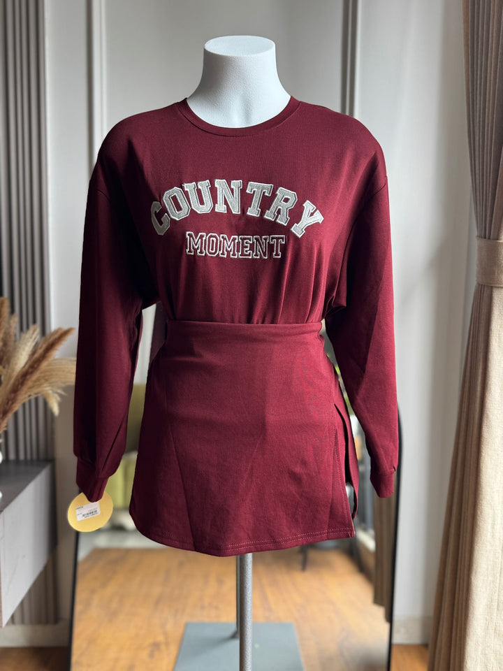 Countryside sweatshirt with skorts