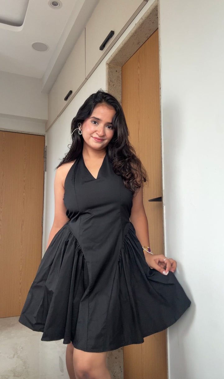 Butterfly halterneck dress