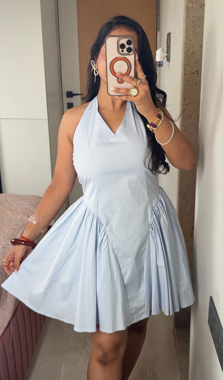 Butterfly halterneck dress
