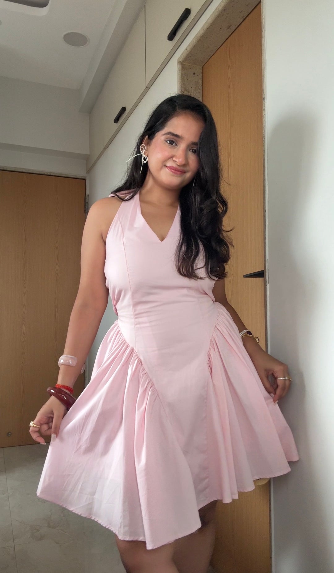 Butterfly halterneck dress