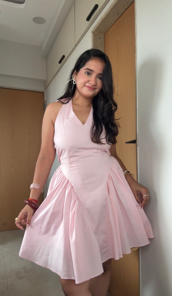 Butterfly halterneck dress