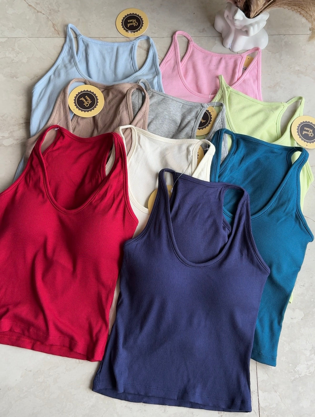 Fate built in bra tank tops