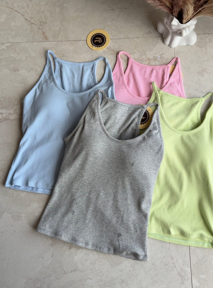 Fate built in bra tank tops