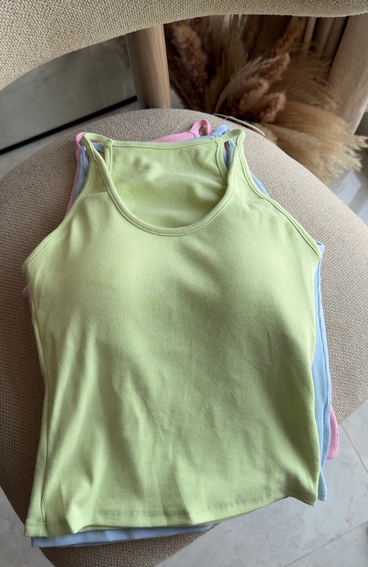 Fate built in bra tank tops