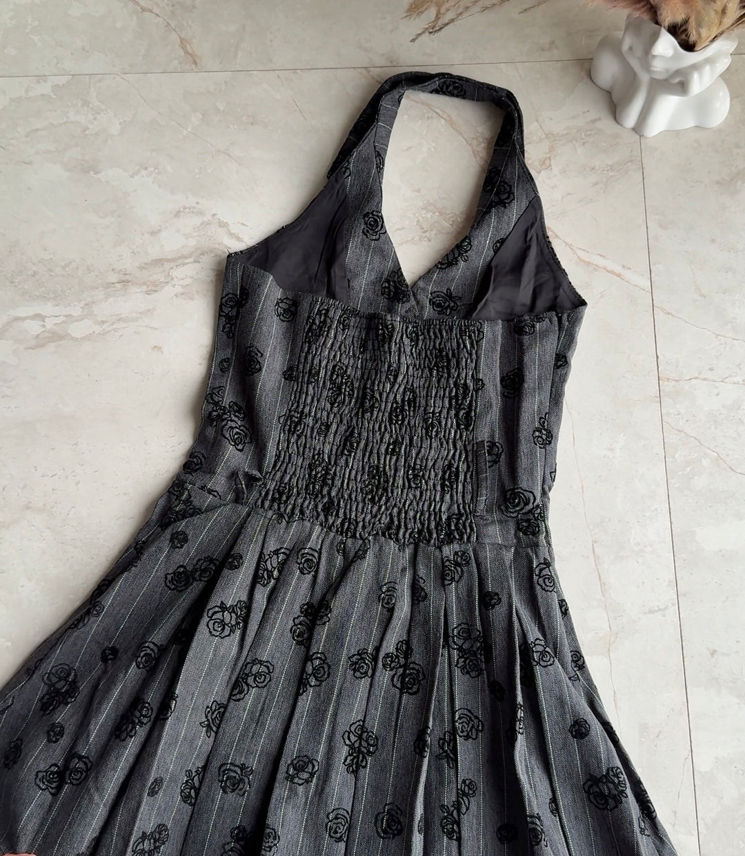 Scott halter neck collared dress
