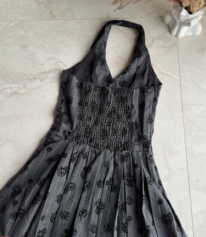 Scott halter neck collared dress