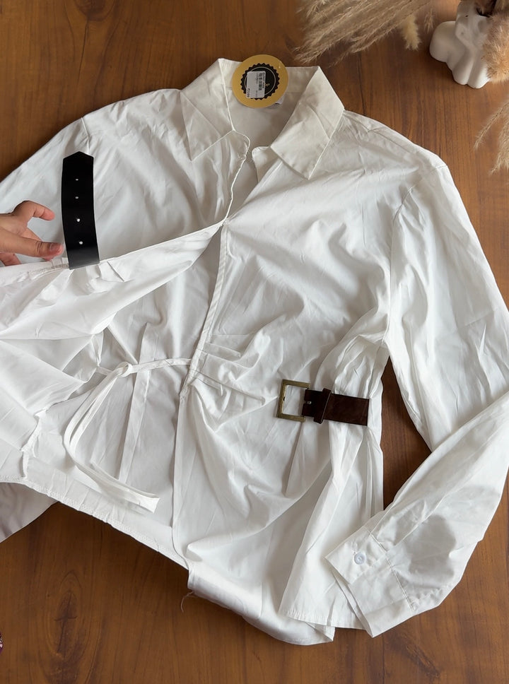 Bare belted shirt