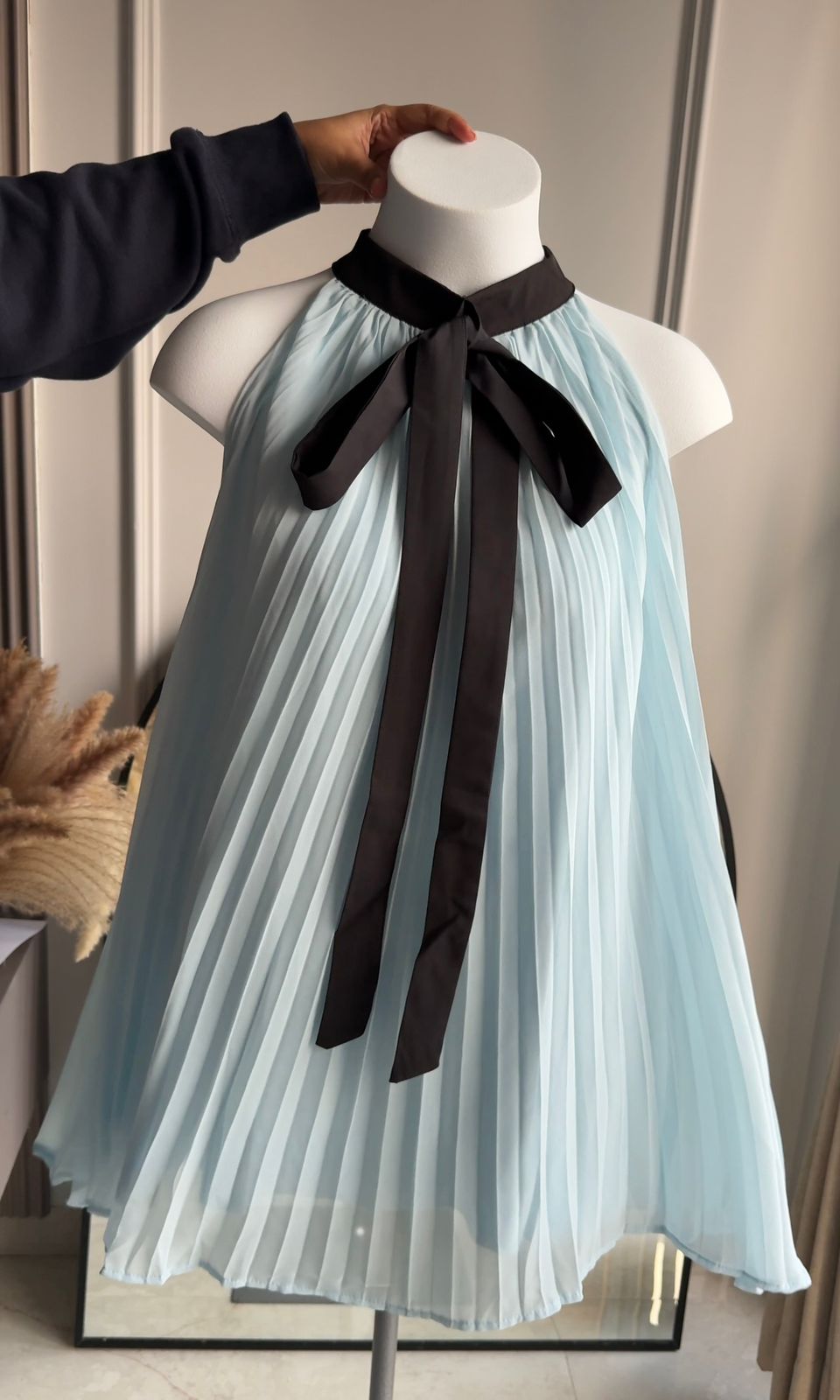 Theodora pleated dress