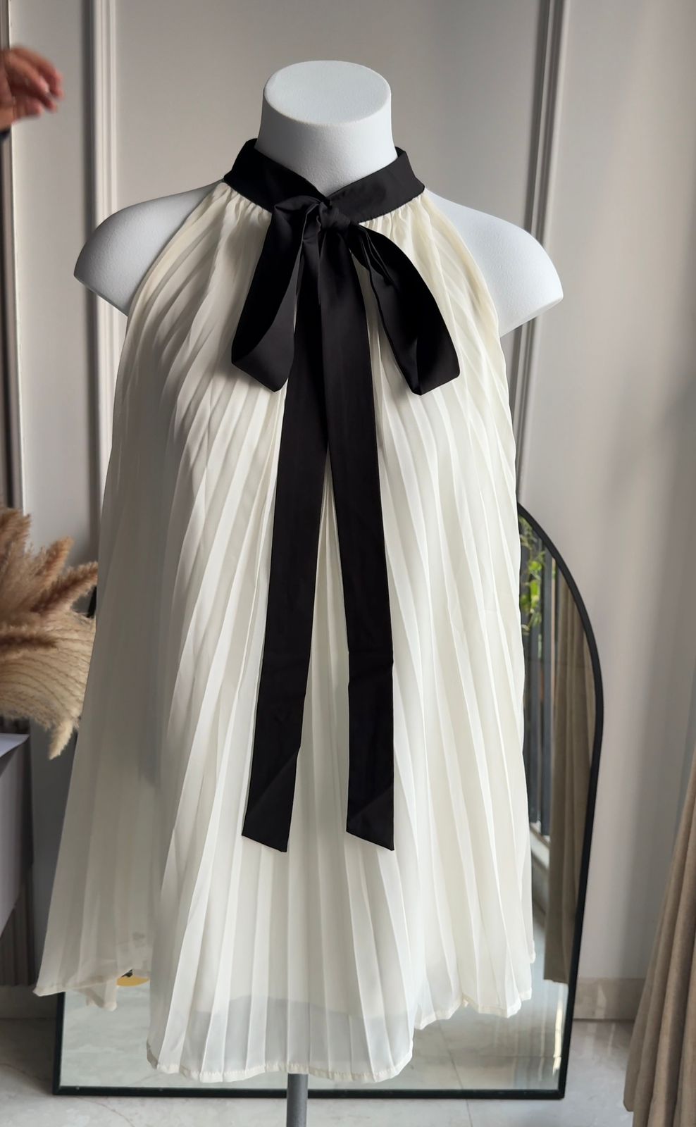 Theodora pleated dress