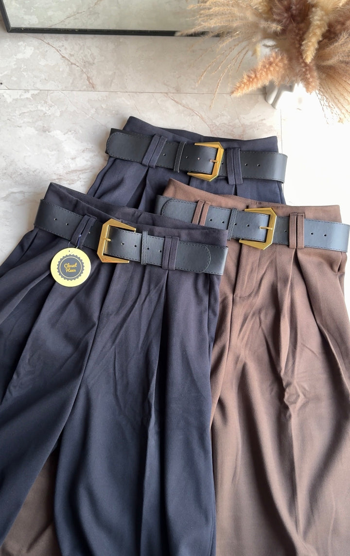 Jackson high waist belted pants