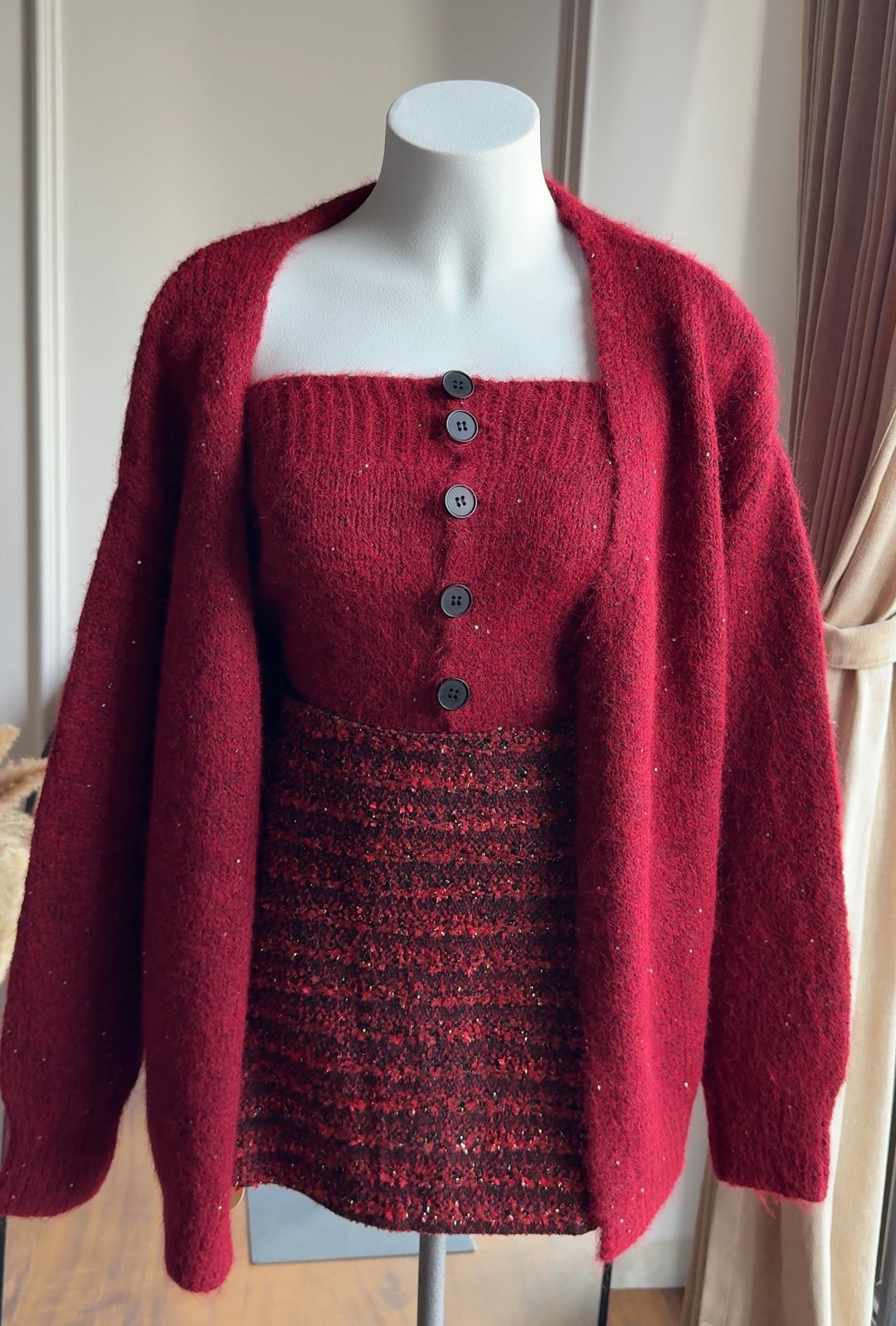 Merry three piece coord set with scarf-Preorder