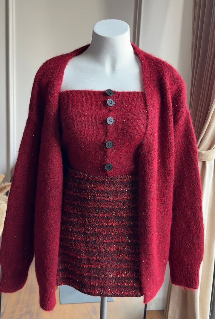 Merry three piece coord set with scarf-Preorder