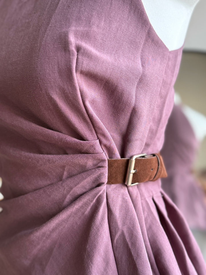 Adore halter neck top with side belt