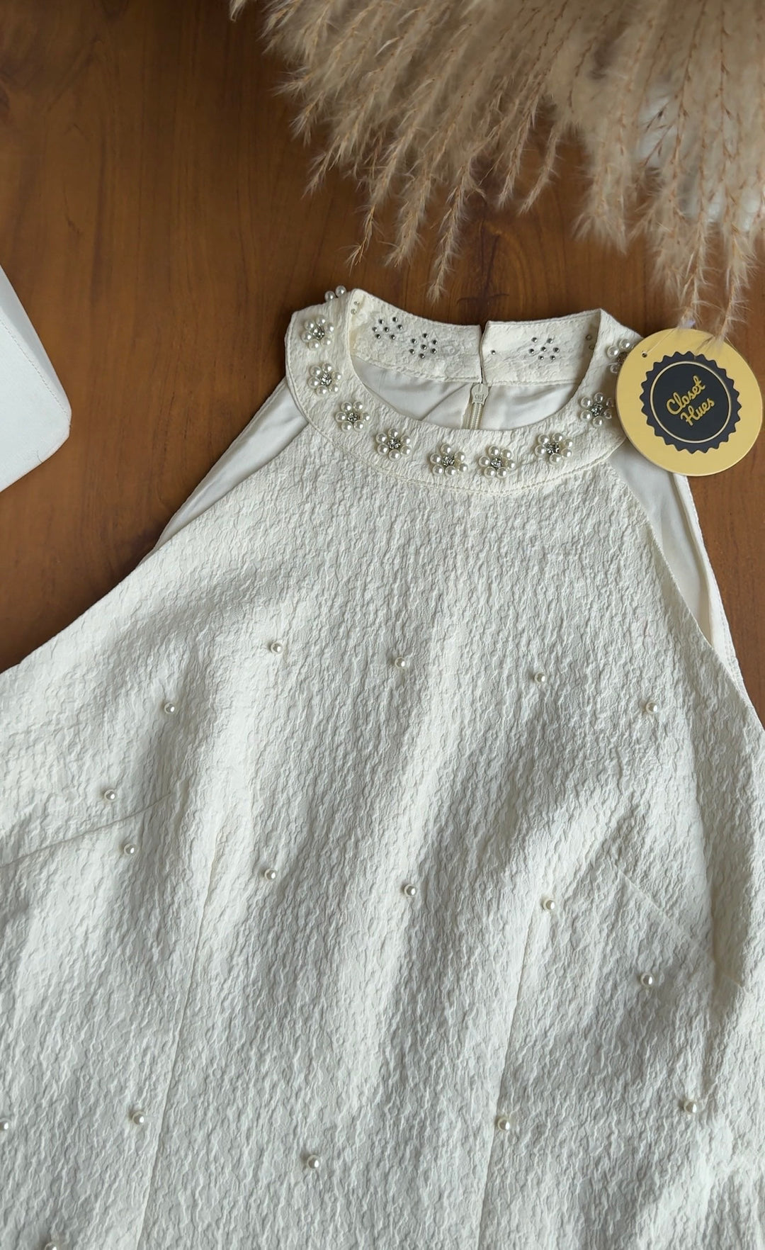 Ryan frill dress with scarf