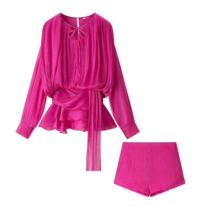 Laurel silk satin coord set
