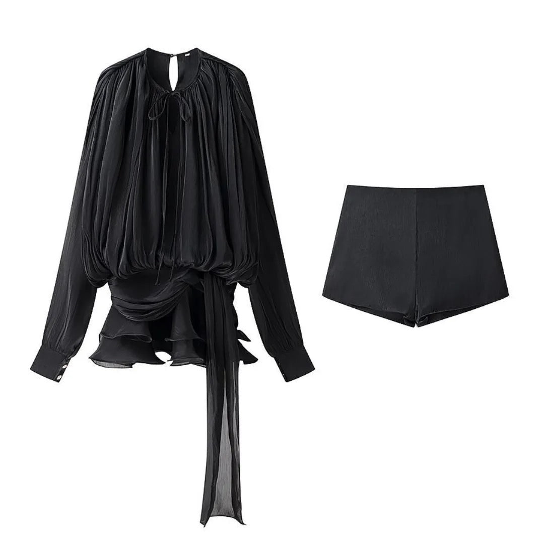 Laurel silk satin coord set