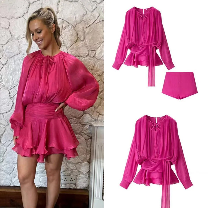 Laurel silk satin coord set