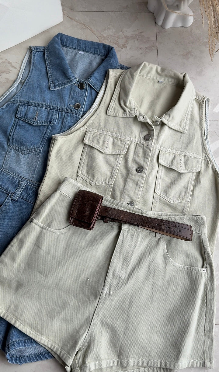 Melvin denim coord set