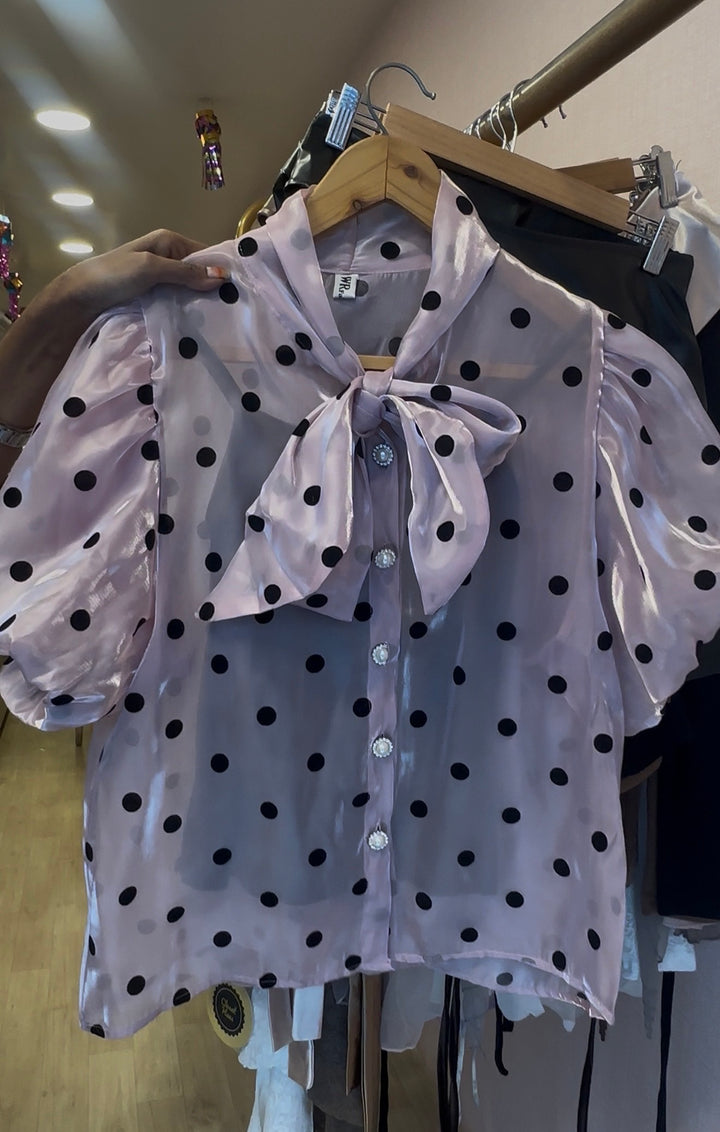 Dwight polka dot top