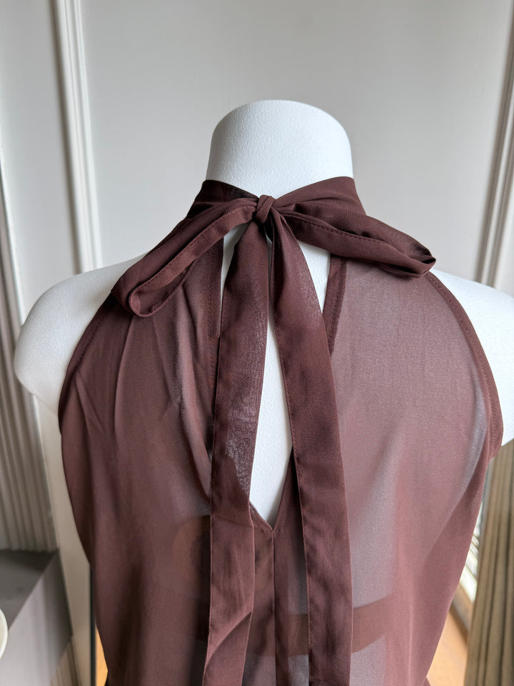 Jordan high neck ruffle top