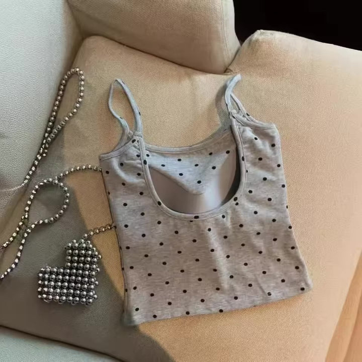 Cosco polka dot built in bra top