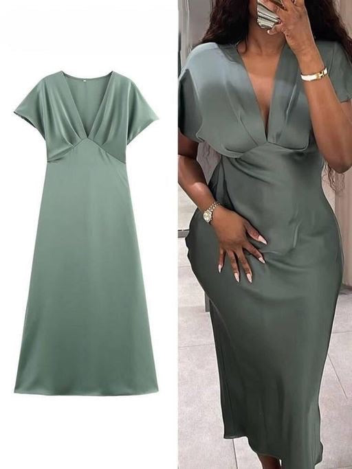 Bridgerton silk satin dress