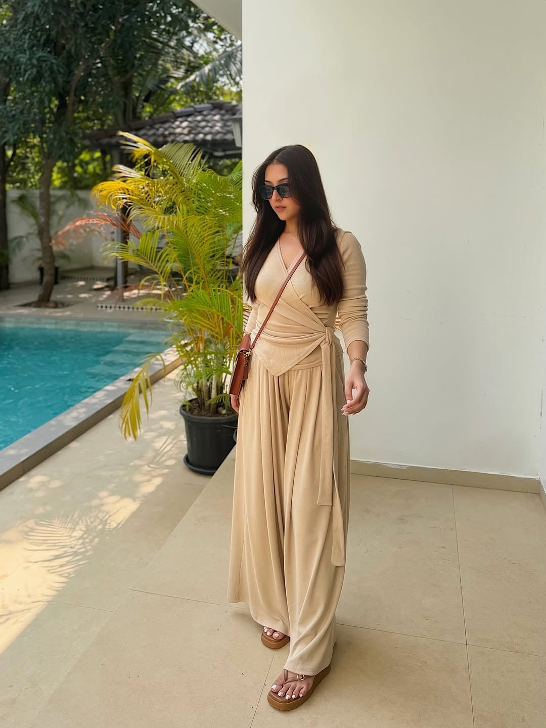 Bella crisscross tie tracksuit