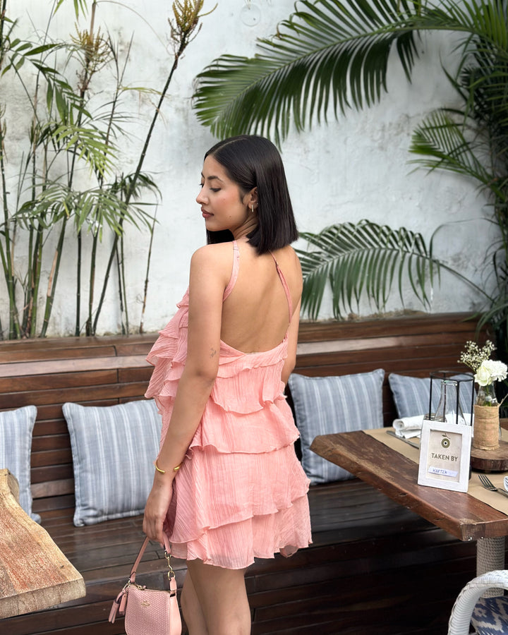 Starfish one shoulder frill dress