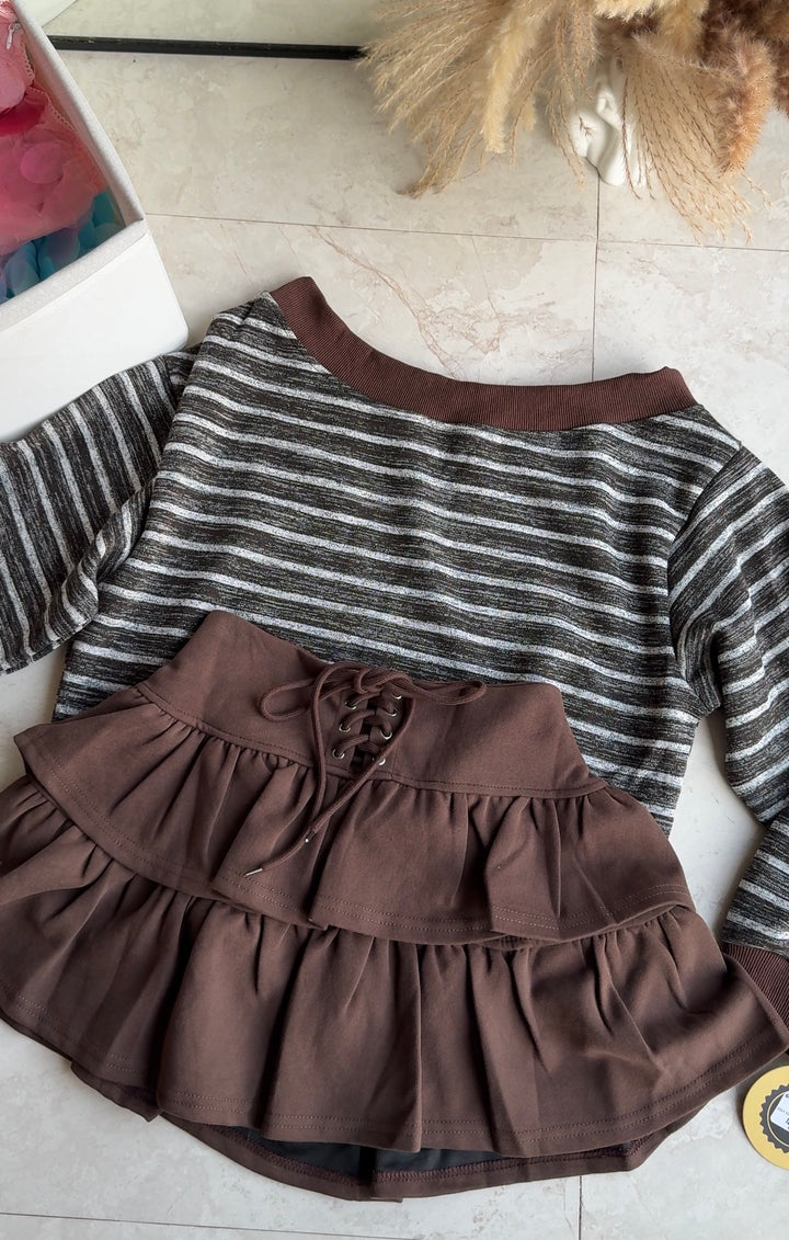 Rory boat neck sweatshirt with skirt