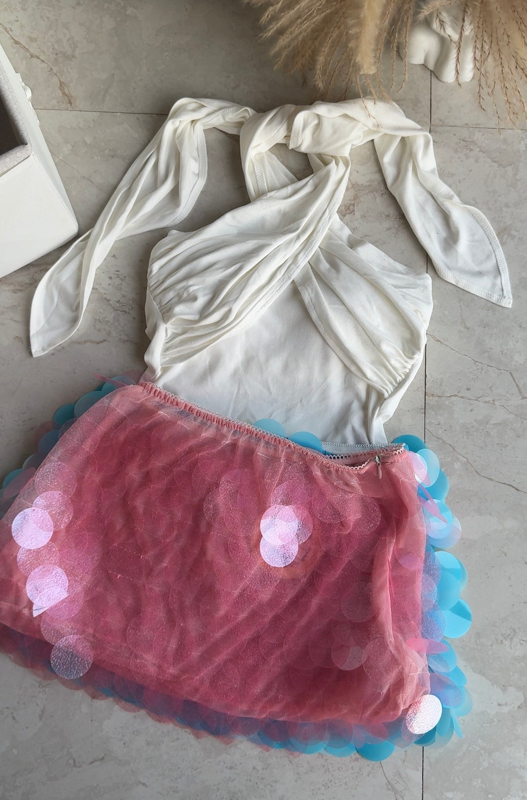 Mermaid shell mini skirt