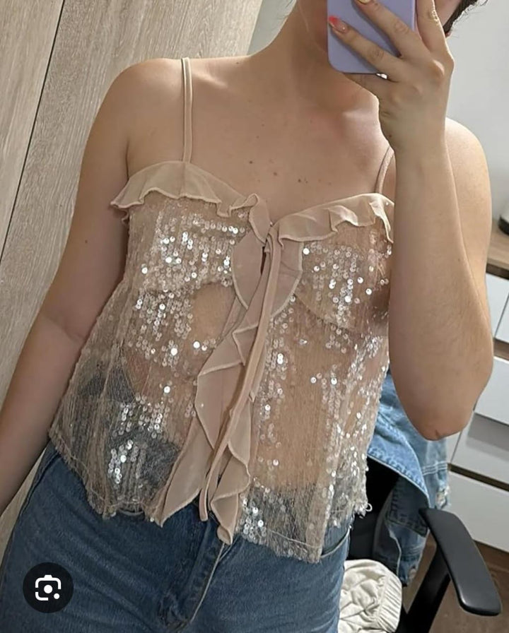 Brew sequin top