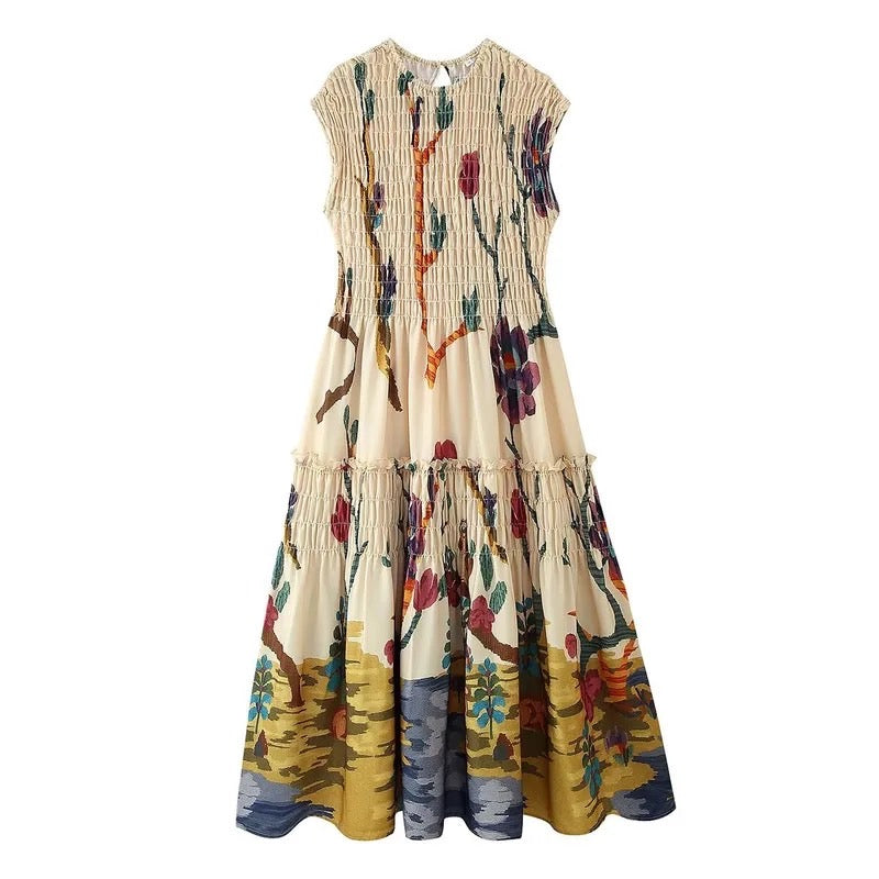 Princeton ruched maxi dress