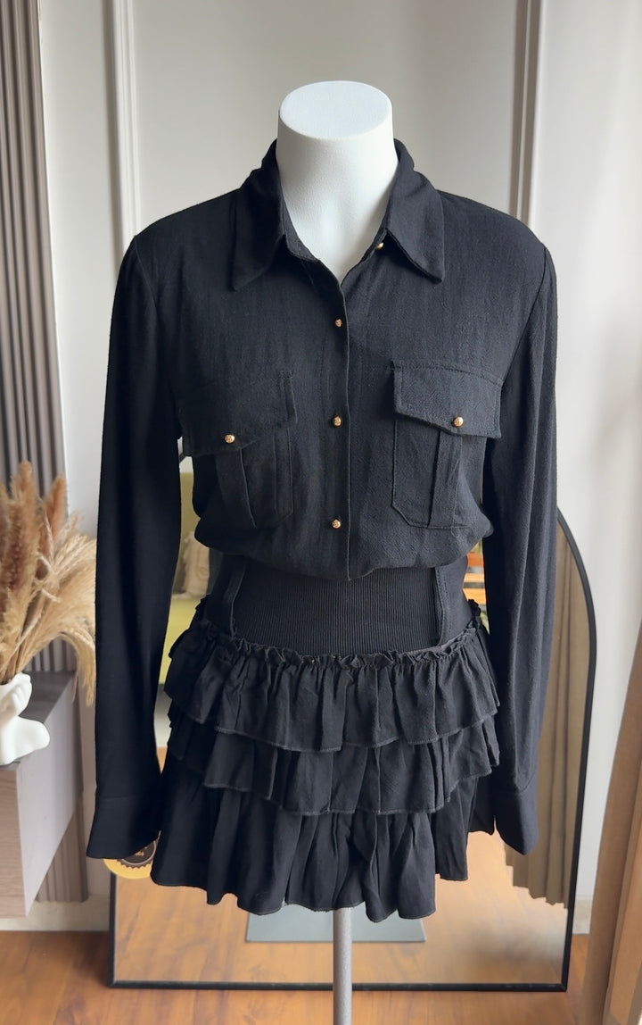 Marigold shirt and frill skirt coords