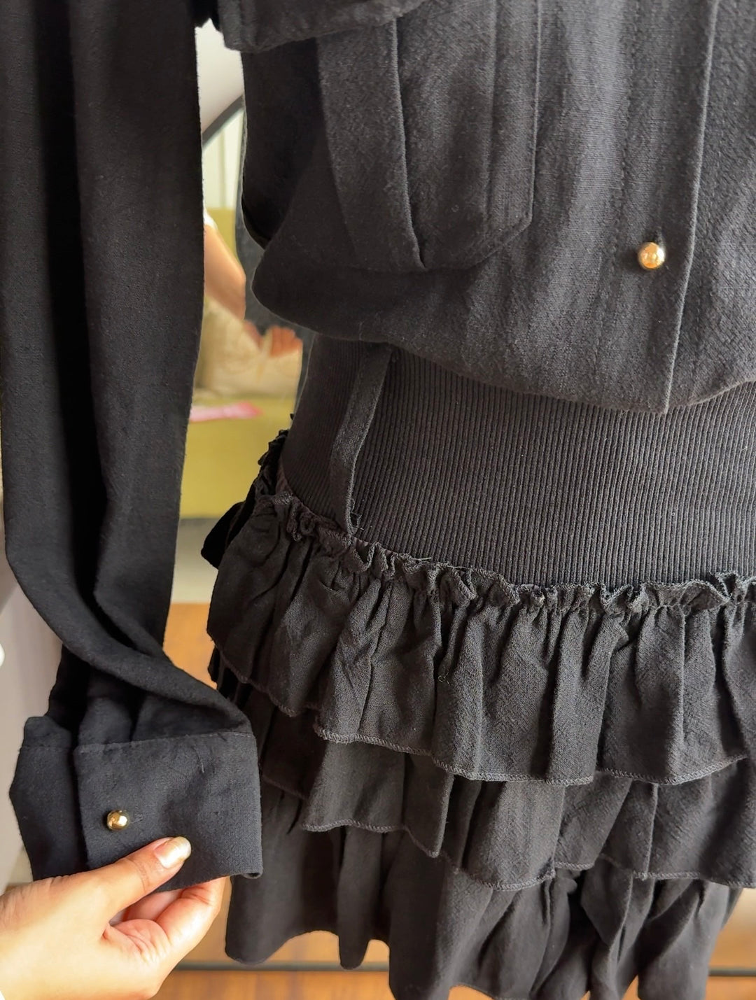 Marigold shirt and frill skirt coords