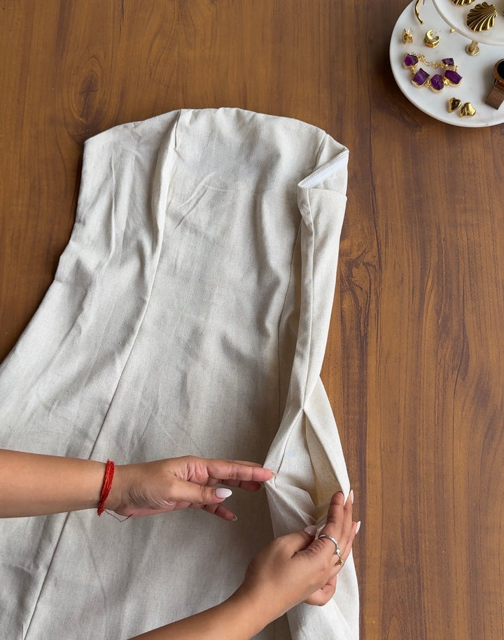 Iconic linen cotton tube dress