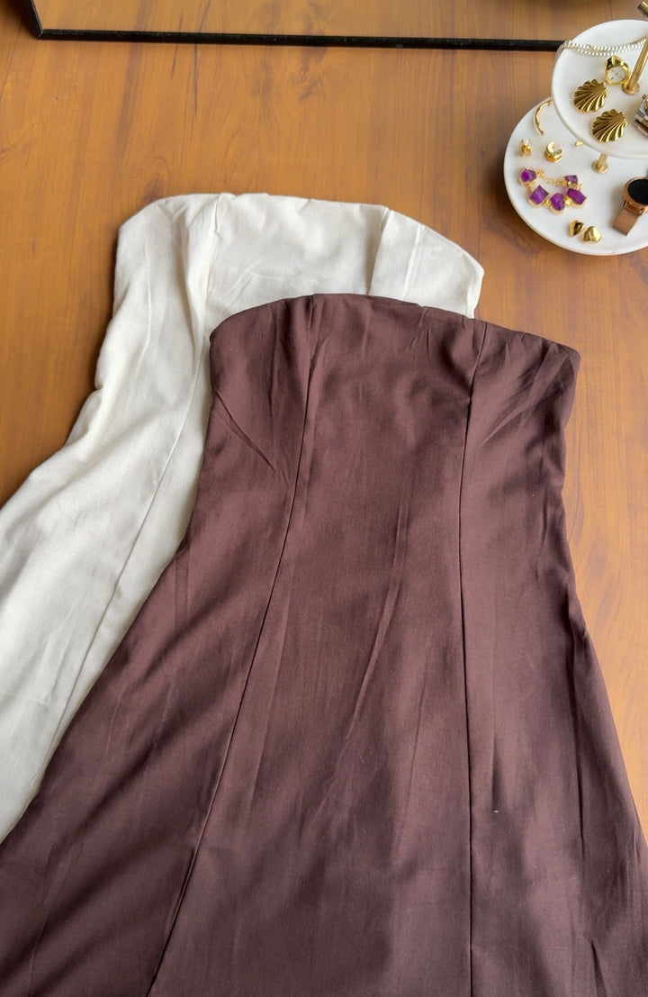 Iconic linen cotton tube dress