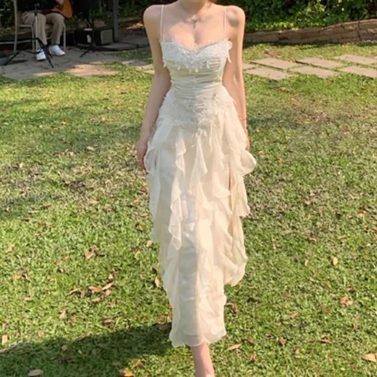Ezra ruffle midi dress