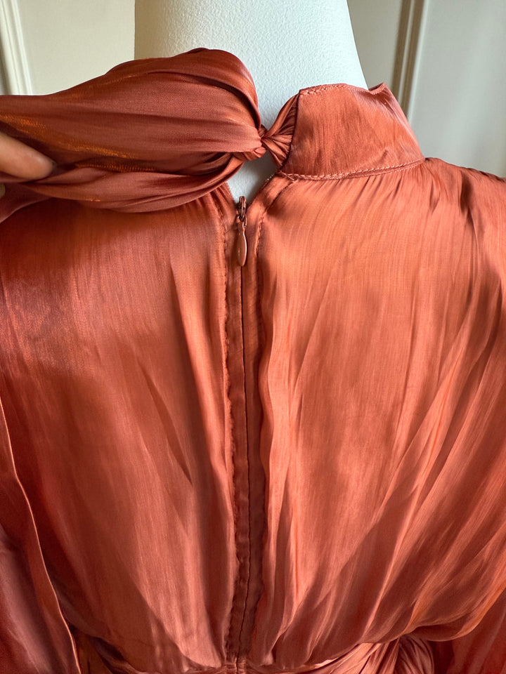 Kelly metallic shimmer organza top