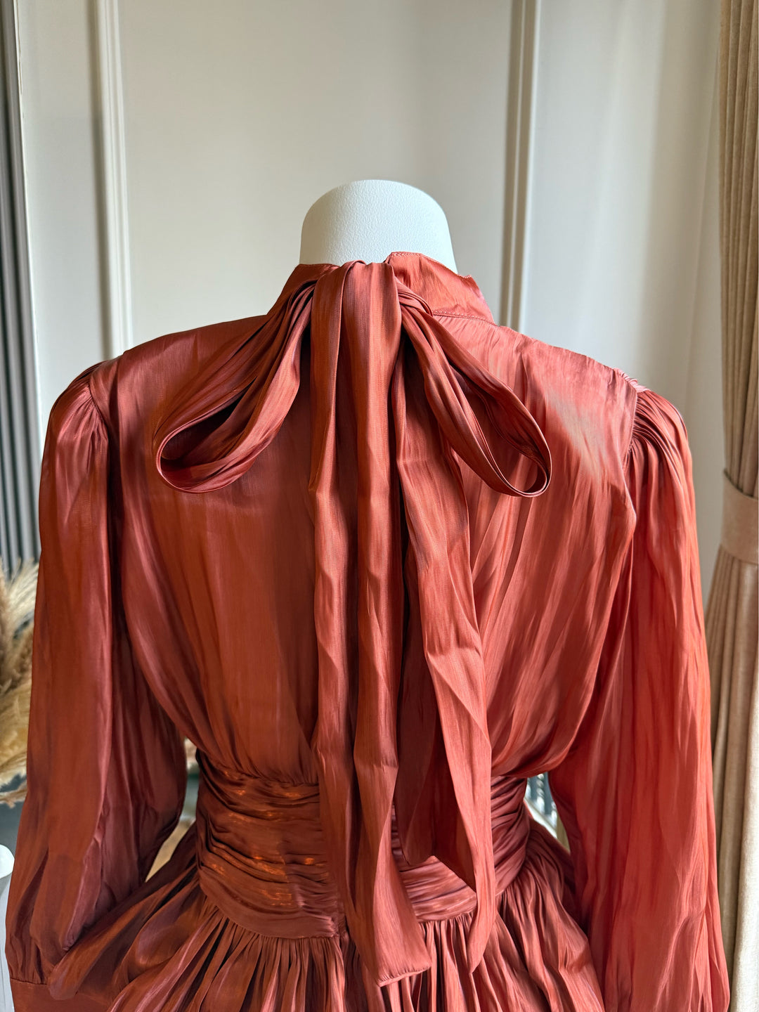 Kelly metallic shimmer organza top