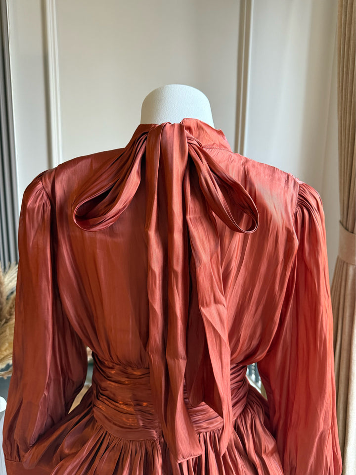 Kelly metallic shimmer organza top